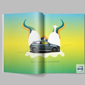 magazine mockup volvo
